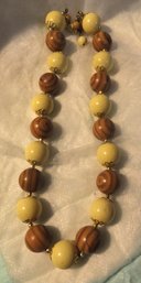 16' 2 TONE BALL NECKLACE