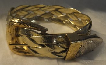 BELT BUCKLE BRACELET GOLD LAME