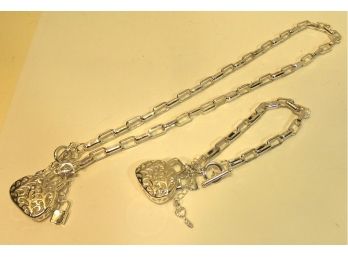 9.25 SILVERPLATE  NECKLACE & BRACELET SET