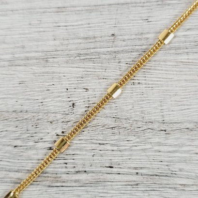 Vintage 7 1/4' Gold Tone Bracelet Chain Stack Beautiful Design Classic