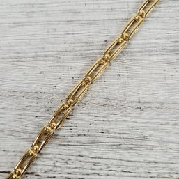 Vintage 7' Napier Gold Tone Bracelet Chain Stack Beautiful Design Classic