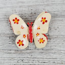 Vintage Enamel Butterfly Brooch Germany Beautiful Design Classic Costume Jewelry