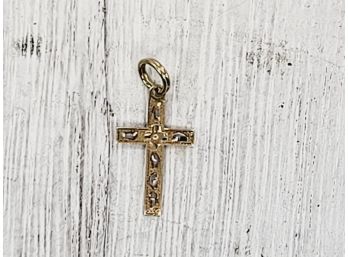 Art Deco 14kt Gold Cross Pendant Small Antique Piece Beautiful