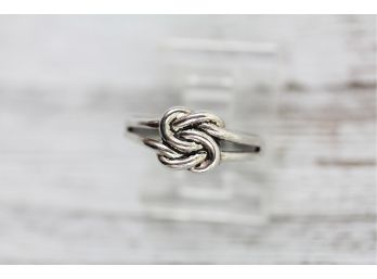 Sterling Silver Ring Love Knot Design Vintage Small Pinky Midy Cute Size 5