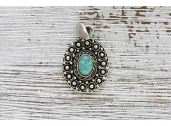 Sterling Silver Southwest Turquoise Pendant 925 Classic