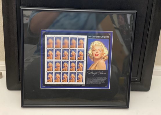 Marilyn Monroe Collectors Stamps Framed And Matte