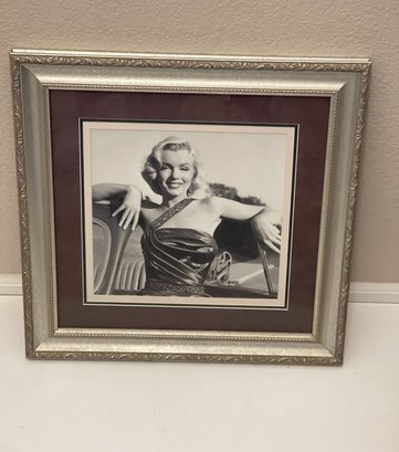 Marilyn Monroe Black & White Photograph Framed Double Matte Art