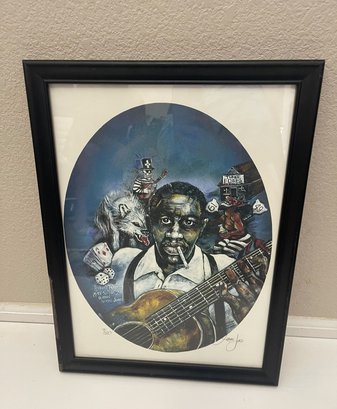 Robert Johnson Signed Edition Lithograph Matted & Framed 9/500