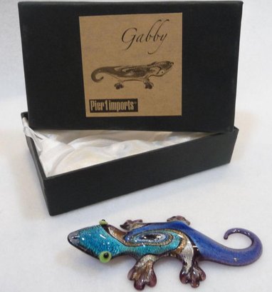 Pier One Imports Art Glass Gabby Lizard Gecko