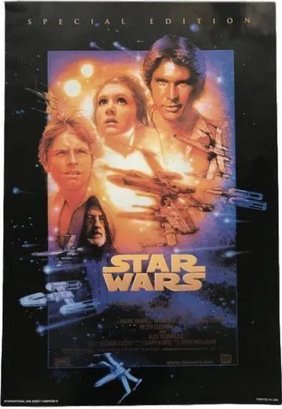 Vintage Star Wars Poster RARE 1997 The Star Wars Special Edition Zigzag Posters New In Plastic