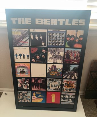 The Beatles Framed Art Print Album Covers 28x40 $180 Value Textured Art Board