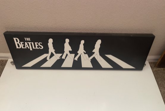 The Beatles Black & White Abby Road Canvas