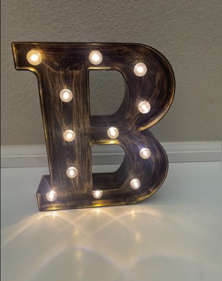 Large Letter B Marquis Light Wall Hanging Or Shelf Decor Battery Operated