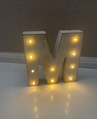 Letter M Wooden Marquis Wall Hanging Or Desk Letter Decor