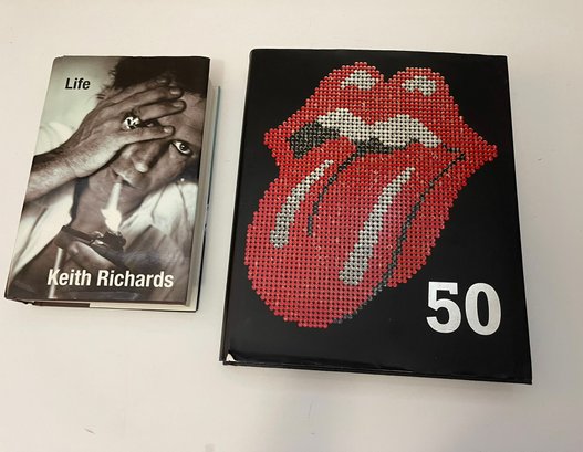 Rolling Stones Hardcover Coffee Table Conversation Books Lot Of 2