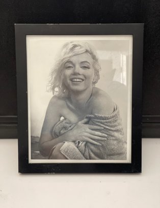 Marilyn Monroe Framed Photograph Black & White With Black Frame
