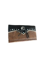 Rustic Coutures Cowgirl Western Womens Wallet Leather