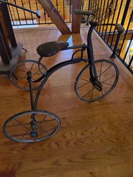 Antique Victorian Wood And Iron Tricycle