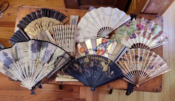 Lot Of 12 Victorian Hand Fans