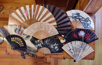 Lot Of 8 Victorian Hand Fans