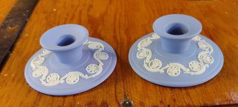 Pair Of Wedgwood Candle Stick Holders