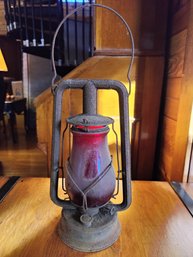 Dietz Red Glass Lantern