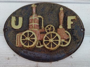 C1950 Cast Iron Reproduction Pumper Sign