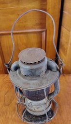 New York Central Railroad Red Glass Lantern