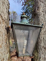 Large Antique Copper Gas Lantern