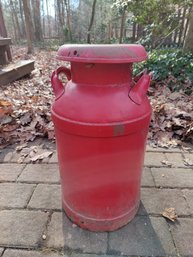 Red Iron Milk Can