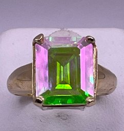 Fancy Mystic Topaz Ring Size 8