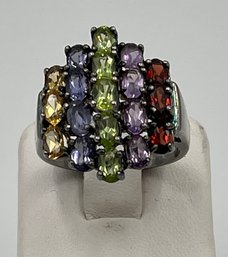 Beautiful Multi Gemstone Ring Size 9