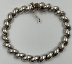 Classic Italian Sterling Silver Fancy Link Bracelet