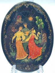 Vintage Hand Painted Russian Lacquer Box