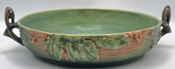 Roseville Art Pottery Bushberry Green Console Bowl 415-10