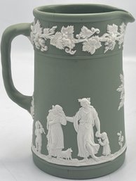 Vintage Wedgwood Sage Green & White Jasperware Neoclassical Creamer