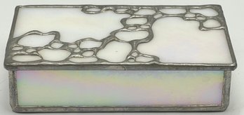 Christina Darragh Opalescent Leaded Glass Trinket Box