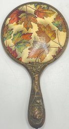 Vintage Hand Mirror W/ Mermaid Metal Handle