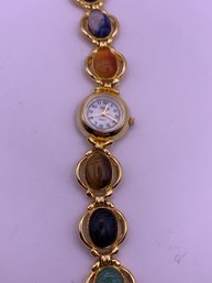 Lafayette Wristwatch With Genuine Scarab Gemstones