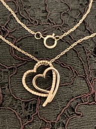 Romantic Genuine Diamond Heart Necklace