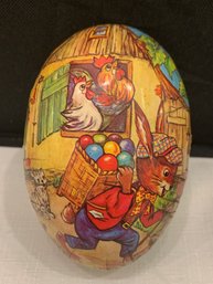 Vintage German Paper Mache Easter Egg Candy Container