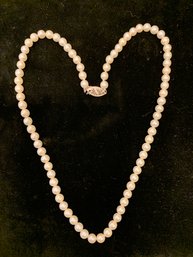 Vintage Sweet Creamy Pearls With 14 K Gold Clasp