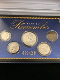 1942 U.S. Coin Set In Box With Papers