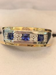 Stunning Mens Diamond  10kt Gold Ring