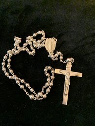 Vintage Sterling Silver Rosary Beads