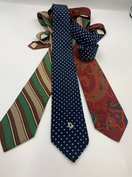 3 Designer Vintage Ties DIOR , YVES SAINT LAURENT