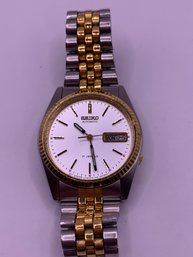 Vintage Two Tone Seiko Automatic Wrist Watch