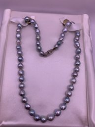 Lustrous Vintage Blue Gray Baroque Cultured Pearls