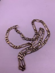 Vintage Vermeil Sterling Silver Figaro Link  Chain