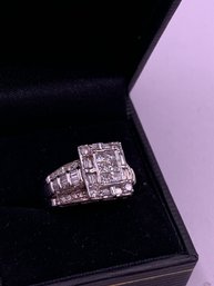 Sparkling White Diamonds In White Gold Ring WOW!